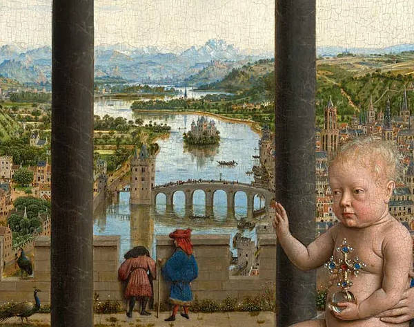 Madonna and Chancellor Rolin, Jan van Eyck (c. 1390–1441)