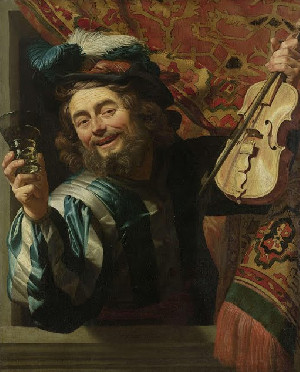 The Merry Fiddler, Gerrit van Honthorst