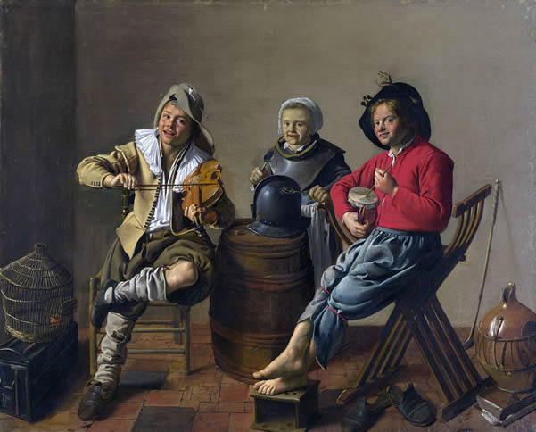 Molenaer, Two Boys and a Girl Making Music