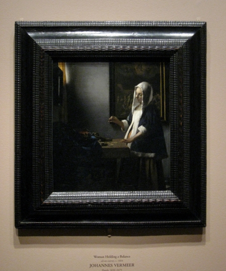 Woman Holding a Balance, Johannes Vermeer