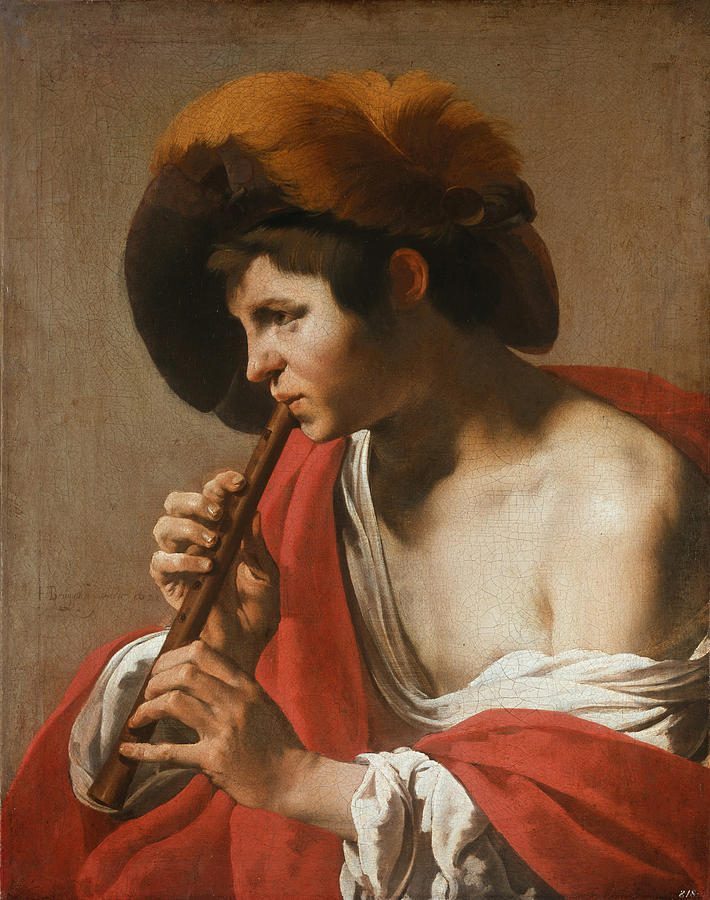 Boy Playing Flute, hendrick Terbruugghen